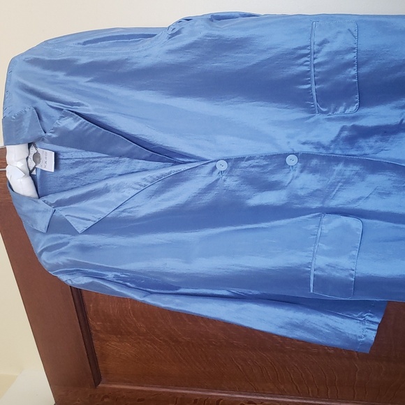 STELLA McCARTNEY Women's Blue Silk Jacket SZ. 38/S - Picture 5 of 8